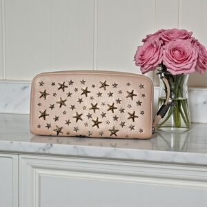 Jimmy Choo Studded Pink Leather Wallet